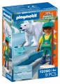 Playmobil Zoo Niedźwiedź polarny i opiekun 72090